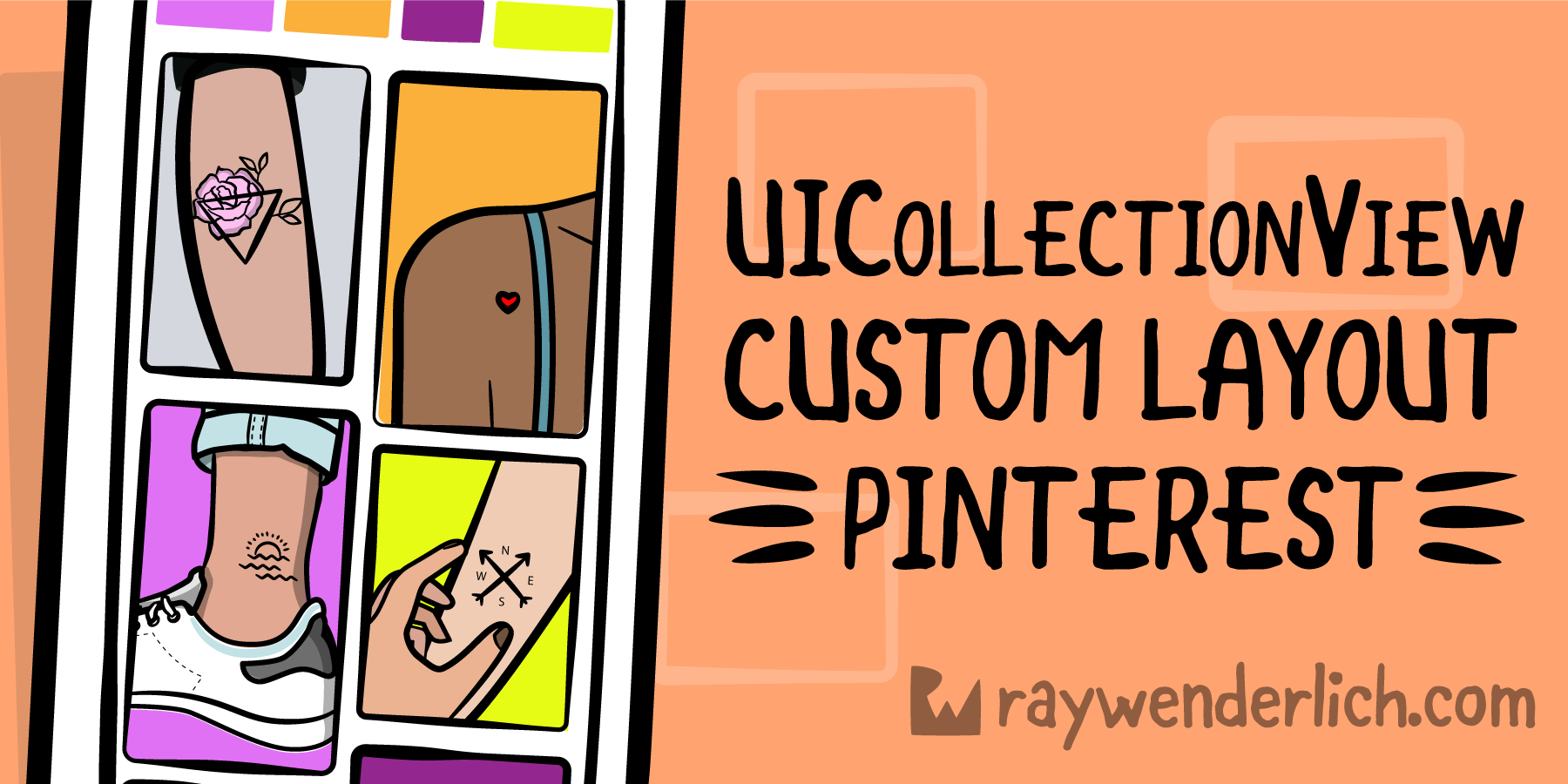 UICollectionView Custom Layout Tutorial: Pinterest