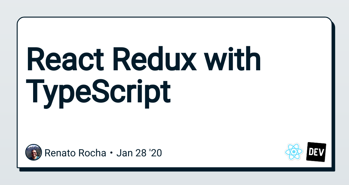 React Redux with TypeScript